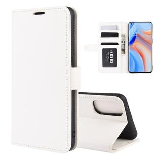 For OPPO Reno 4 Pro 5G R64 Texture Single Horizontal Flip Protective Case with Holder & Card Slots & Wallet& Photo Frame(White)
