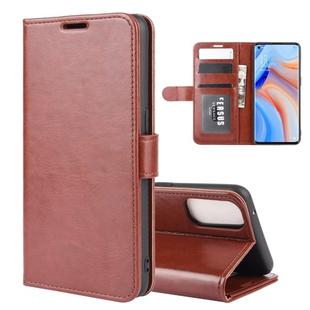 For OPPO Reno 4 Pro 5G R64 Texture Single Horizontal Flip Protective Case with Holder & Card Slots & Wallet& Photo Frame(Brown)