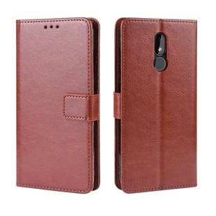 Retro Crazy Horse Texture Horizontal Flip Leather Case for Nokia 3.2, with Holder & Card Slots & Photo Frame(Brown)