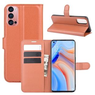 For OPPO Reno 4 Pro 5G Litchi Texture Horizontal Flip Protective Case with Holder & Card Slots & Wallet(Brown)