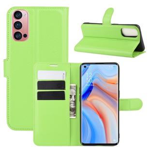 For OPPO Reno 4 Pro 5G Litchi Texture Horizontal Flip Protective Case with Holder & Card Slots & Wallet(Green)