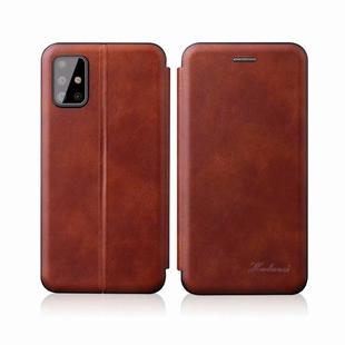 For Huawei P40 TPU+PU Integrated Voltage Magnetic Card Holder Retro Leather Case(Brown)