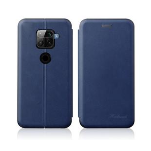 For Xiaomi Redmi Note 9 /10X 4G Integrated Electricity Pressing Retro Texture Magnetic TPU+PU Leather Case with Card Slot & Holder(Blue)