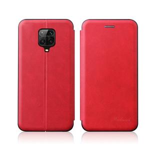 For Xiaomi Redmi Note 9 Pro / Note 9S / Note 9 Pro Max Integrated Electricity Pressing Retro Texture Magnetic TPU+PU Leather Case with Card Slot & Holder(Red)