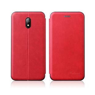 For Xiaomi Redmi 8A Integrated Electricity Pressing Retro Texture Magnetic TPU+PU Leather Case with Card Slot & Holder(Red)