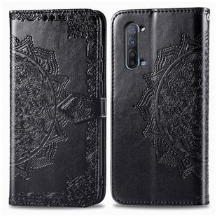 For OPPO Find X2 Lite / Reno 3 Halfway Mandala Embossing Pattern Horizontal Flip Leather Case with Holder & Card Slots & Wallet & Photo Frame & Lanyard(Black)