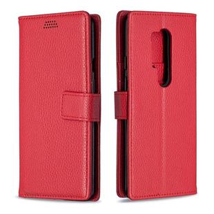 For OnePlus 8 Pro Litchi Texture Horizontal Flip Leather Case with Holder & Card Slots & Wallet & Photo Frame(Red)