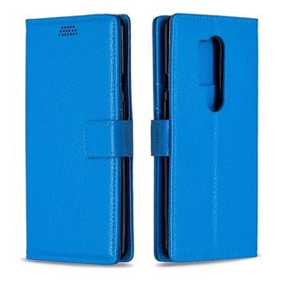 For OnePlus 8 Pro Litchi Texture Horizontal Flip Leather Case with Holder & Card Slots & Wallet & Photo Frame(Blue)