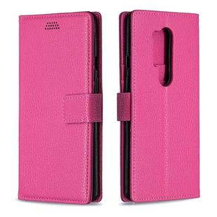 For OnePlus 8 Pro Litchi Texture Horizontal Flip Leather Case with Holder & Card Slots & Wallet & Photo Frame(Rose)