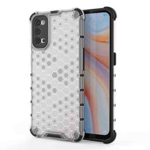 For OPPO Reno 4 Pro Shockproof Honeycomb PC + TPU Case(White)