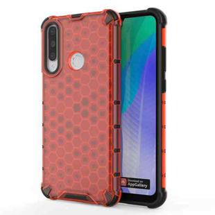 For Huawei Y6P  Shockproof Honeycomb PC + TPU Case(Red)