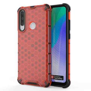 For Huawei Y7P  Shockproof Honeycomb PC + TPU Case(Red)