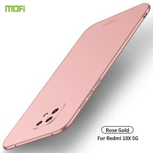 For Xiaomi Redmi 10X 5G MOFI Frosted PC Ultra-thin Hard Case(Rose Gold)