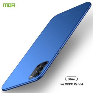 For OPPO Reno4 MOFI Frosted PC Ultra-thin Hard Case(Blue)