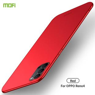 For OPPO Reno4 MOFI Frosted PC Ultra-thin Hard Case(Red)