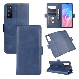 For Huawei Enjoy Z 5G Dual-side Magnetic Buckle Horizontal Flip Leather Case with Holder & Card Slots & Wallet(Dark Blue)