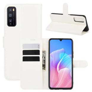 For Huawei Enjoy Z 5G Litchi Texture Horizontal Flip Protective Case with Holder & Card Slots & Wallet(White)