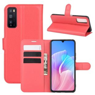 For Huawei Enjoy Z 5G Litchi Texture Horizontal Flip Protective Case with Holder & Card Slots & Wallet(Red)