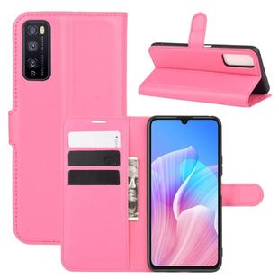 For Huawei Enjoy Z 5G Litchi Texture Horizontal Flip Protective Case with Holder & Card Slots & Wallet(Rose red)