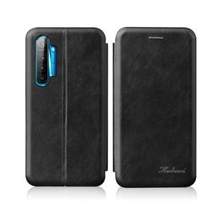 For OPPO K5 / Realme XT / Realme X2 Integrated Electricity Pressing Retro Texture Magnetic TPU+PU Leather Case with Card Slot & Holder(Black)