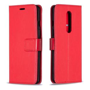 For OnePlus 8 Crazy Horse Texture Horizontal Flip Leather Case with Holder & Card Slots & Wallet & Photo Frame(Red)
