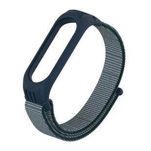For Xiaomi Mi Band 5/4/3 Texture Case Hook and Loop Fastener Watch Band(Fengyun Ash)