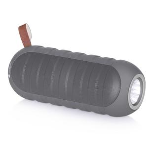 NewRixing NR-3025L Portable Stereo Wireless Bluetooth Speaker with LED Flashlight & TF Card Slot & FM, Built-in Microphone(Gray)