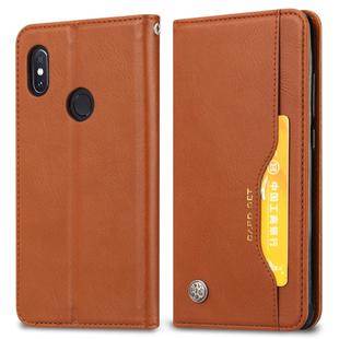 Knead Skin Texture Horizontal Flip Leather Case for Xiaomi Mi 8SE, with Photo Frame & Holder & Card Slots & Wallet(Brown)