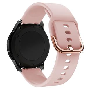22mm For Huawei Watch GT2e/GT/GT2 46MM Color Buckle Silicone Watch Band (Pink)