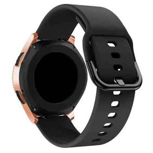 20mm For Huawei Watch GT2 42MM / Amazfit BipS 2 Youth Version Color Buckle Silicone Watch Band(Black)