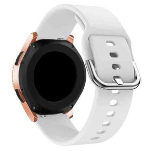 20mm For Huawei Watch GT2 42MM / Amazfit BipS 2 Youth Version Color Buckle Silicone Watch Band(White)