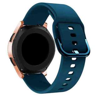 20mm For Huawei Watch GT2 42MM / Amazfit BipS 2 Youth Version Color Buckle Silicone Watch Band(Rock Teal)