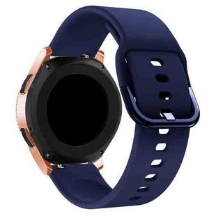 20mm For Huawei Watch GT2 42MM / Amazfit BipS 2 Youth Version Color Buckle Silicone Watch Band(Midnight Blue)