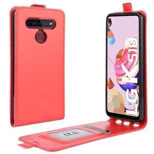 For LG K41S / K51S R64 Texture Single Vertical Flip Leather Protective Case with Card Slots & Photo Frame(Red)