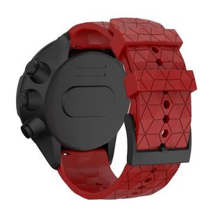 For Suunto Spartan Sport & Suunto 9 / 9 Baro / D5 Universal Football Texture Silicone Watch Band(Red)