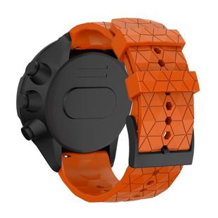 For Suunto Spartan Sport & Suunto 9 / 9 Baro / D5 Universal Football Texture Silicone Watch Band(Orange)