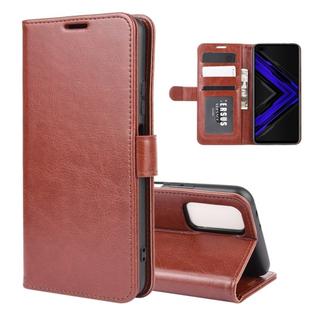 For Huawei Honor Play4 Pro / Honor V30 R64 Texture Single Horizontal Flip Protective Case with Holder & Card Slots & Wallet& Photo Frame(Brown)