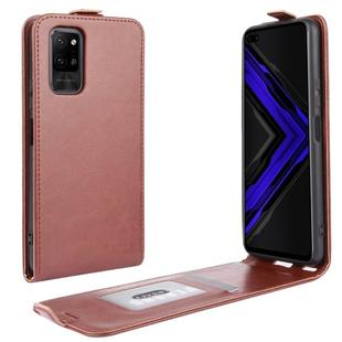 For Huawei Honor Play4 Pro / Honor V30 R64 Texture Single Vertical Flip Leather Protective Case with Card Slots & Photo Frame(Brown)