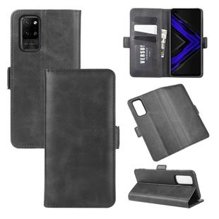 For Huawei Honor Play4 Pro/Honor V30  Dual-side Magnetic Buckle Horizontal Flip Leather Case with Holder & Card Slots & Wallet(Black)