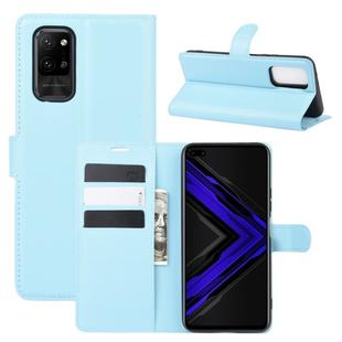 For Huawei Honor Play4 Pro/Honor V30 Litchi Texture Horizontal Flip Leather Case with Holder & Card Slots & Wallet(Blue)