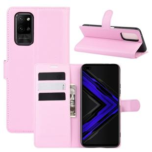 For Huawei Honor Play4 Pro/Honor V30 Litchi Texture Horizontal Flip Leather Case with Holder & Card Slots & Wallet(Pink)