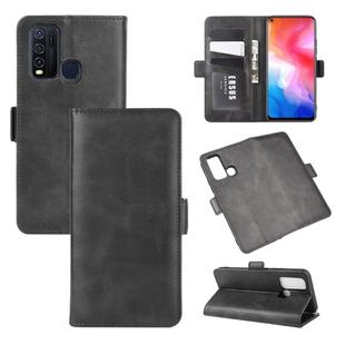 For Vivo Y50/Y30 Dual-side Magnetic Buckle Horizontal Flip Leather Case with Holder & Card Slots & Wallet(Black)