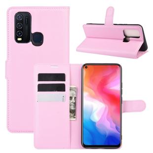 For Vivo Y50/Y30 Litchi Texture Horizontal Flip Protective Case with Holder & Card Slots & Wallet(Pink)