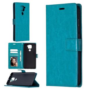 For Xiaomi Redmi Note 9 Crazy Horse Texture Horizontal Flip Leather Case with Holder & Card Slots & Wallet & Photo Frame(Blue)