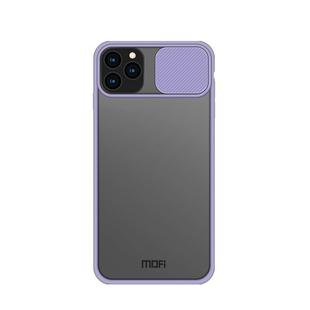 For iPhone 11 Pro MOFI Xing Dun Series Translucent Frosted PC + TPU Privacy Anti-glare Shockproof All-inclusive Protective Case(Purple)