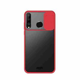 For Huawei P30 lite MOFI Xing Dun Series PC + TPU Anti-peep Waterproof And Anti-drop All-inclusive Protective Shell, Translucent Frosted(Red)