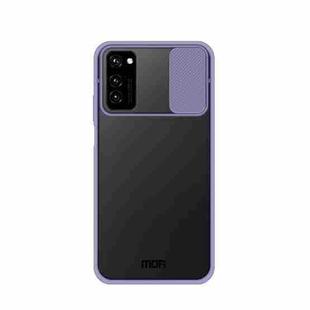 For Huawei HonorV30 MOFI Xing Dun Series PC + TPU Anti-peep Waterproof And Anti-drop All-inclusive Protective Shell, Translucent Frosted(Purple)