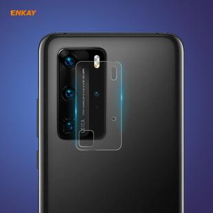 For Huawei P40 Pro Hat-Prince ENKAY 0.2mm 9H 2.15D Round Edge Rear Camera Lens Tempered Glass Film