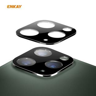 For iPhone 11 Pro / 11 Pro Max Hat-Prince ENKAY Rear Camera Lens Film Aluminium Alloy+PMMA Full Coverage Protector(Black)