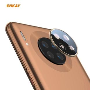 For HUAWEI Mate 30 Hat-Prince ENKAY Rear Camera Lens Film Aluminium Alloy+PMMA Full Coverage Protector(Gold)